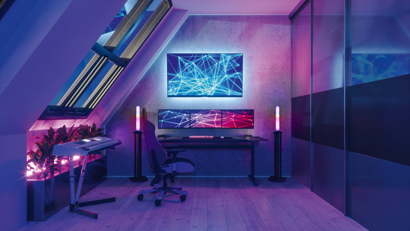 8 W, 240 lm, SMART+ WiFi Mood Light Schwarz RGB + DIM, 2700...6500 K, IP20, 60x280 mm, Osram LED-Smart-Stimmungsleuchte