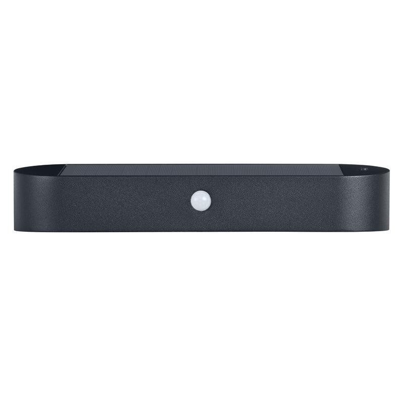 6W, 540lm, Endura Style Solar Oval Wall Sensor BLACK, IP44, 125x340mm, LED Ulkoseinävalaisin aurinkokennolla Osram