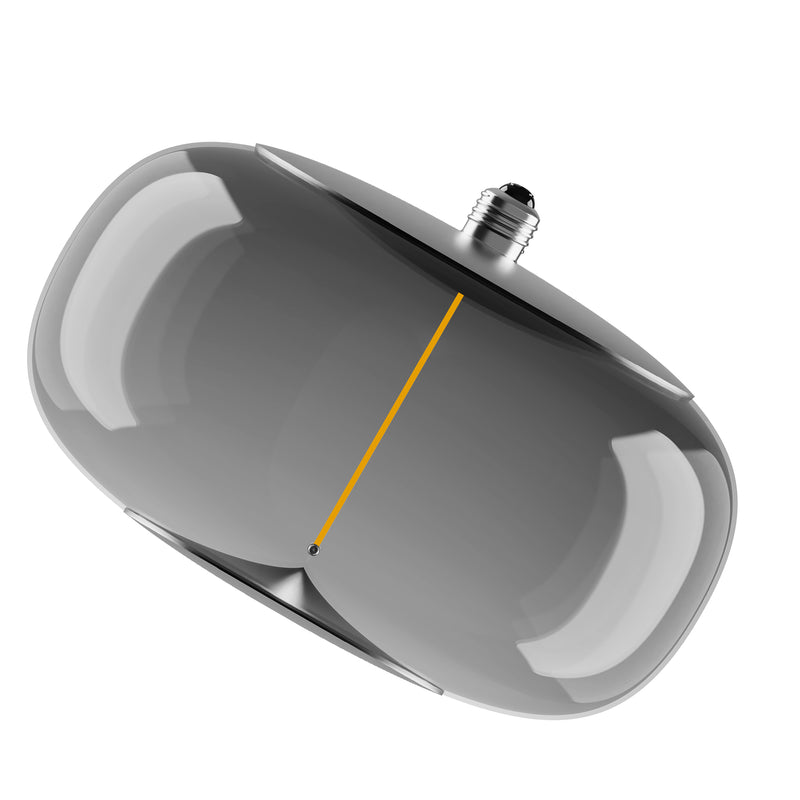 4W, 60lm, Vintage 1906 Big Elipse Filament Magnetic SMOKE, 1800K, E27, 300x210mm, LED Decorative Lamp Osram