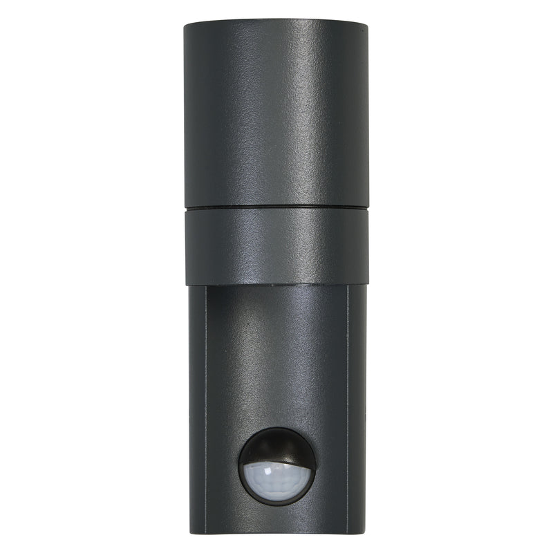 Endura Classic Isidor Wandsensor DUNKELGRAU, GU10, IP65, IK05, Außenwandleuchtengehäuse mit Bewegungs- und Tageslichtsensor Osram