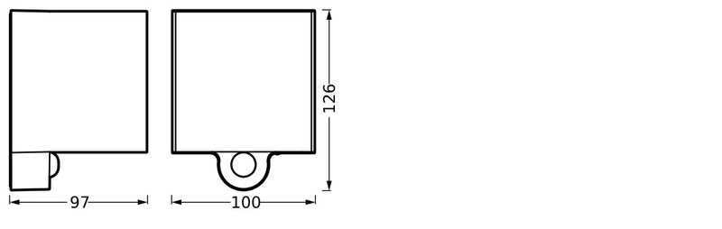 2.5W, 180lm, Endura Style Adjustable Beam Sensor USB DARK GRAY, 3000K, IP54, IK05, 97x126mm, LED Outdoor wall light with motion sensor and twilight switch Osram