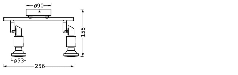 6,8 W, 460 lm, LED-Spot DIM, 2xGU10, 2700 K, IP20, IK06, 90x256 mm, Osram LED-Strahler