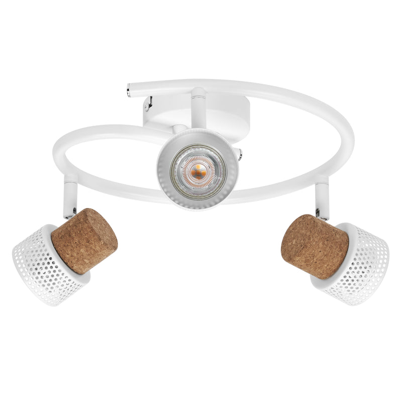 10.2W, 690lm, Decor Spot Cork DIM, 3XGU10, 2700K, IP20, IK03, 136x318mm, LED Kohdevalaisin Osram