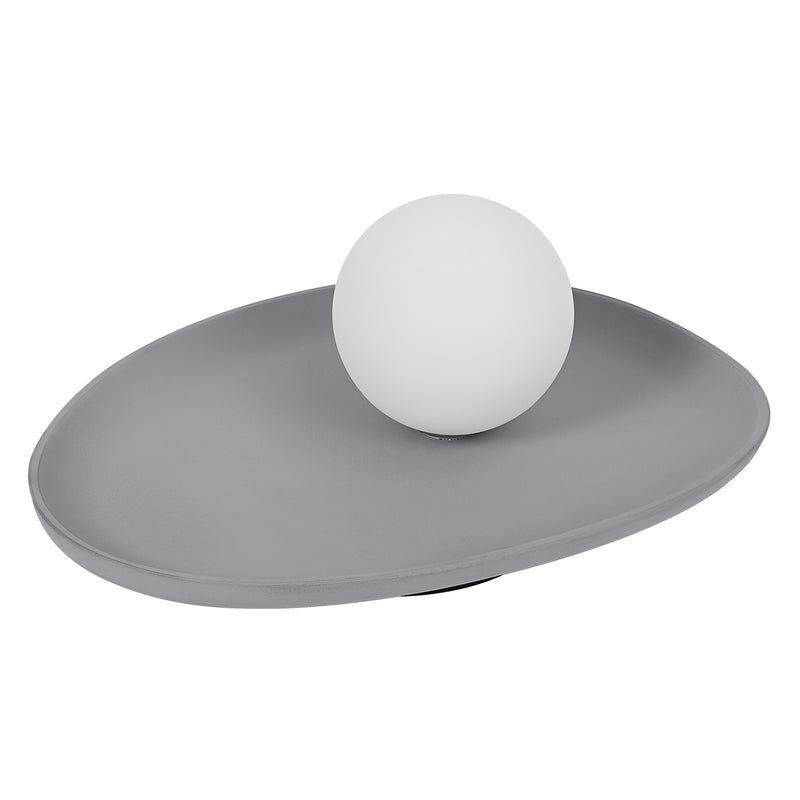 Deko-Beton-Nesttisch GRAU, G9, IP20, IK03, 135x325mm, Dekorative Tischleuchte Osram