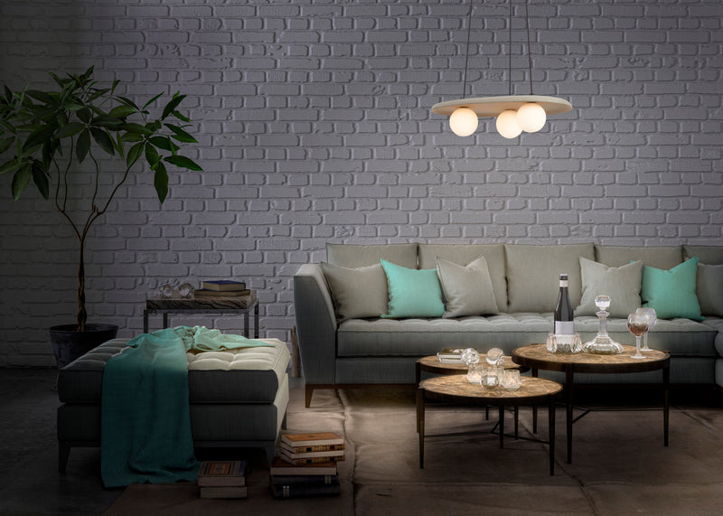 Decor Concrete Nest Pendelleuchte GRAU, 3XG9, IP20, IK03, 385x1500mm, Dekorative Deckenleuchte Osram