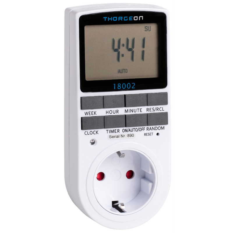 Digitale Zeitschaltuhr 24/7h, 16A, 3680W Thorgeon