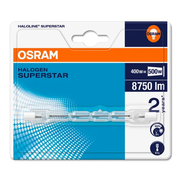 Osram Haloline Superstar R7s Halogenlampe 400W 2900K – 118mm