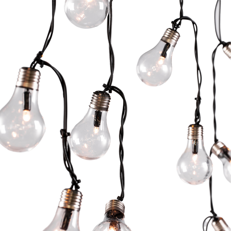 5m LED IP67 String Light, 64 Sockets with Bulbs, Thorgeon