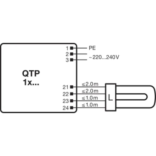 Osram QUICKTRONIC PROFESSIONAL QTP-T/E elektroninen liitäntälaite 1×26–42W / 2×26W 220–240V – 103×67×31mm