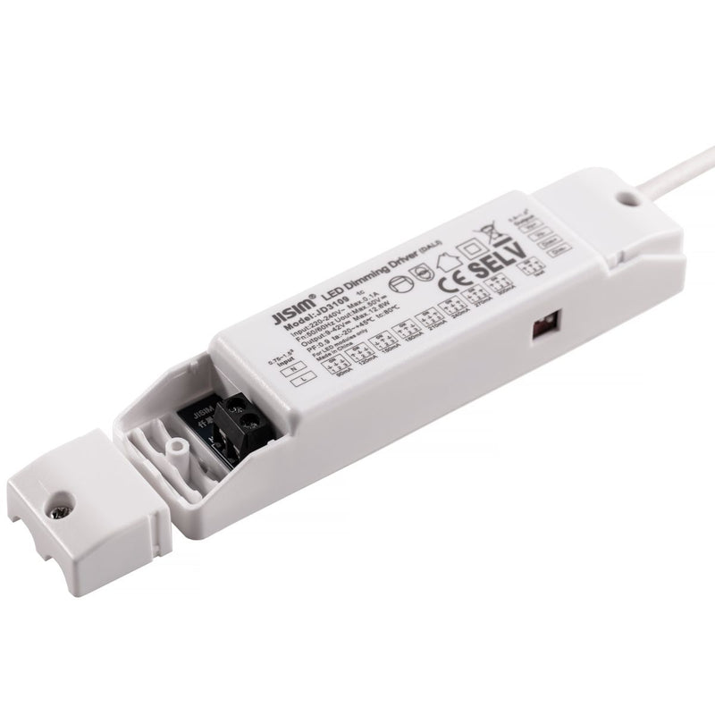 8W, 520lm, LED Downlight DALI, Dim to Warm, 38°, IP44, IK04, 1800K/3000K, 83mm, Valkoinen LED alasvalo Thorgeon