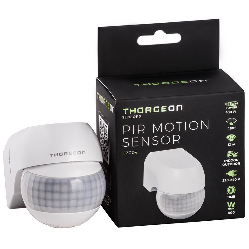 PIR-Bewegungsmelder 12m MAX 800W IP44 Thorgeon