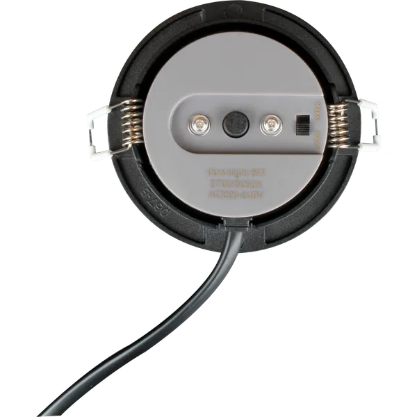 6W, 461lm, Halux LED Slim Downlight, DIM, CCT, 2700K/3000K, IP44, IK04, 31x85mm, Black LED Downlight Thorgeon