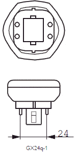13W, 900lm, GX24q-1 4P, 44x103mm, Pistokantalamppu Patron