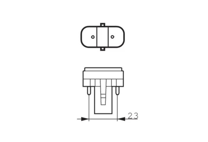 5W, 520/550lm, CorePro PL-S 2P, G23, 31x166mm, LED-Sockellampe Philips