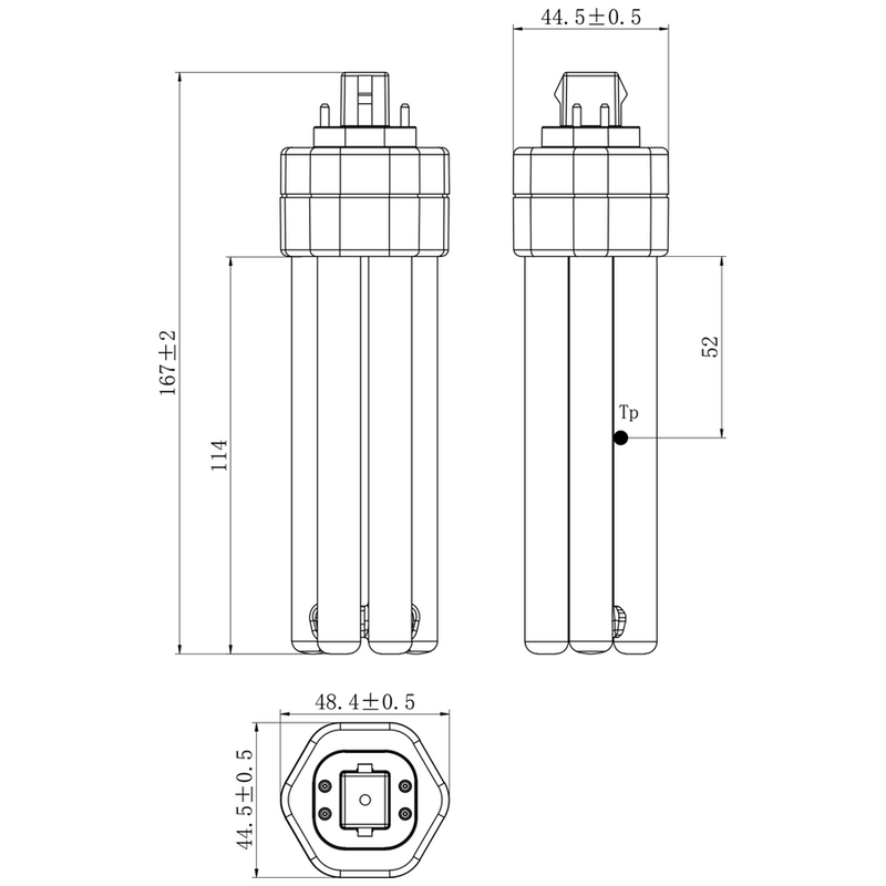 20W, 2250lm, ToLEDo Lynx TE, GX24q-4, 4-pin, 4000K, 44x167mm, LED Pistokantalamppu Sylvania