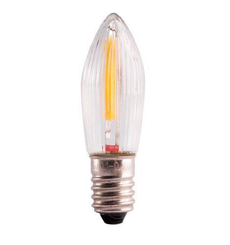 8-55V, 0.2W, 12lm, Clear Ribbed, E10, 2100K, 13x46mm, 3pcs Led lamps for candle holder Thorgeon
