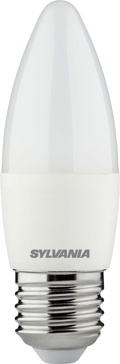 6,5 W, 806 lm, ToLEDo Kerzenlampe, E27, C35, 2700 K, 35x105 mm, LED-Lampe Sylvania