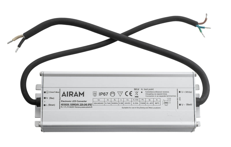 150W, 24V, Tasajännitelähde LED nauhoille IP67 Airam