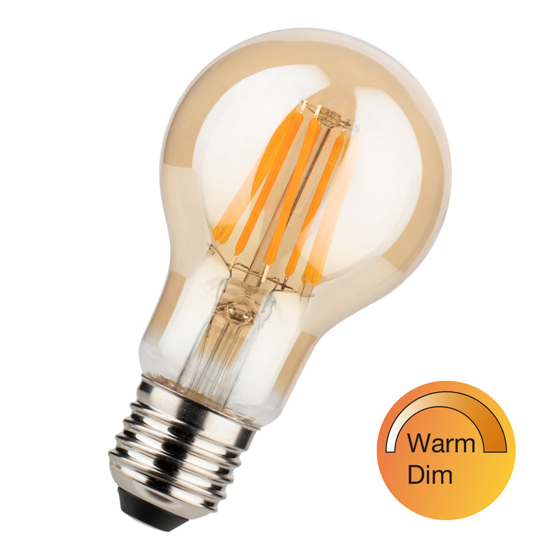 4.5W, 370lm, WarmDim, A60, E27, 2000-2500K, 60x105mm, Filamentti LED lamppu
