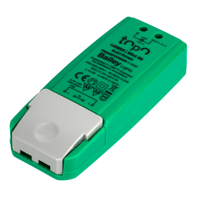 12V AC, 0-50W / LED 0-30W, 109x42x25mm Dimmer transformer