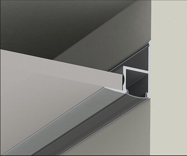 Decken-Aluminiumprofil Clear/Opal Dome für LED Strips Airam 