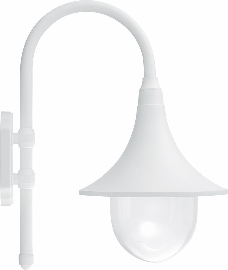 Italien IP33, weiße und schwarze Wandlampe mit austauschbarer E27-Glühbirne