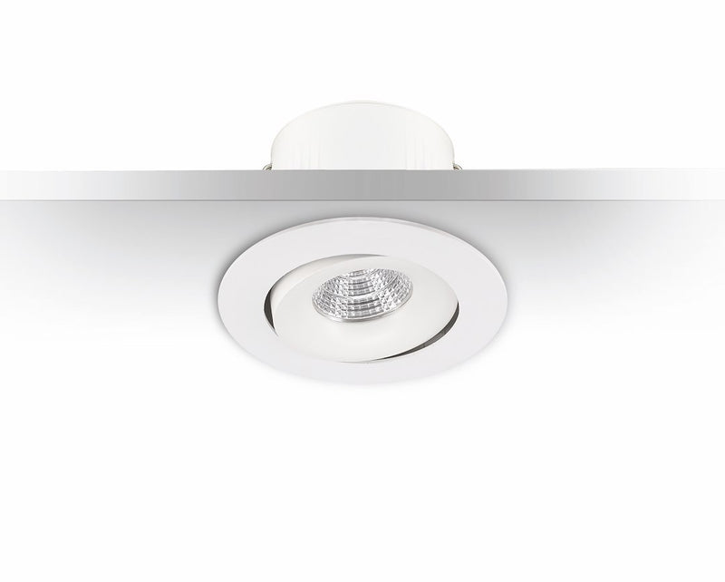 6W, 470lm, MD-70 LED-Downlight, 2700K, IP44, 39x90mm, LED-Einbaustrahler