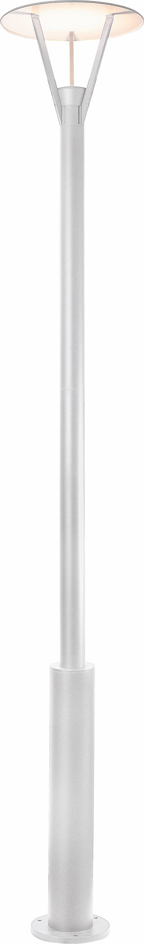 15.7W, 452lm, Eklof IP54, 2200mm, 3000K, Tumman harmaa ja Hopea LED Pylväsvalaisin