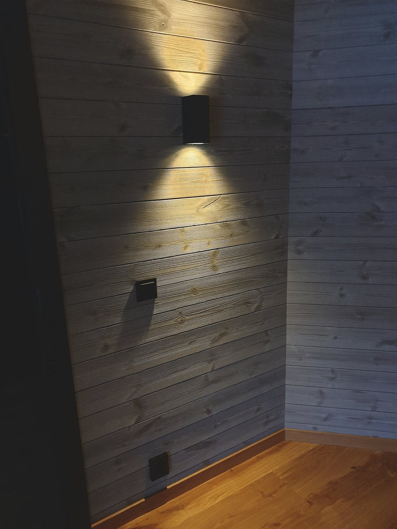 Ume 2x6W Valaisinrunko GU10 polttimolle IP65, Tumman harmaa, Hopea ja Valkoinen