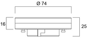 6,5W, 650lm, ToLEDo MicroLynx GX53, 3000K LED-lamppu -Sylvania - Lumenled Oy