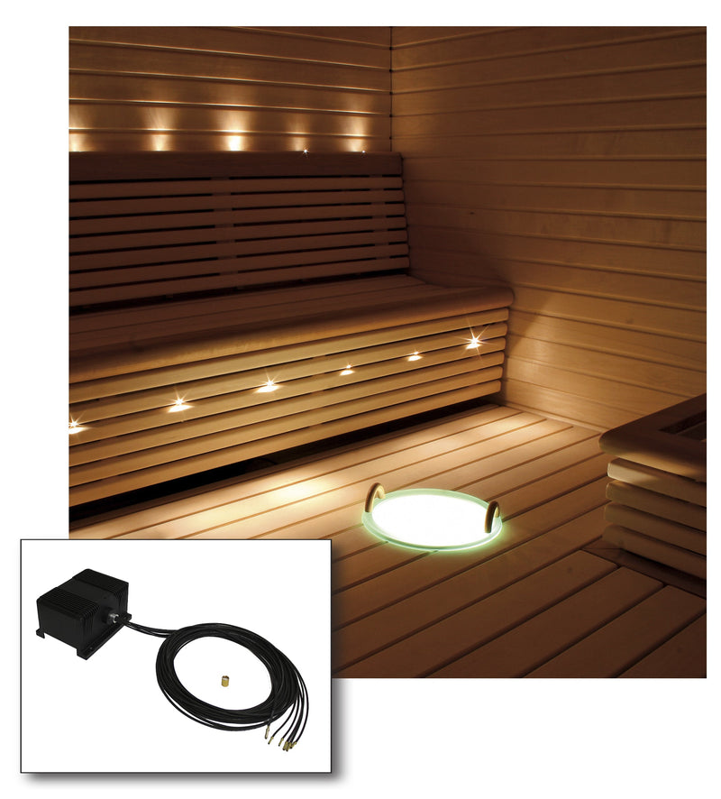 2,1 W, 136 lm, VPL25-E161, Cariitti LED-Saunabeleuchtungsset, 16 Fasern